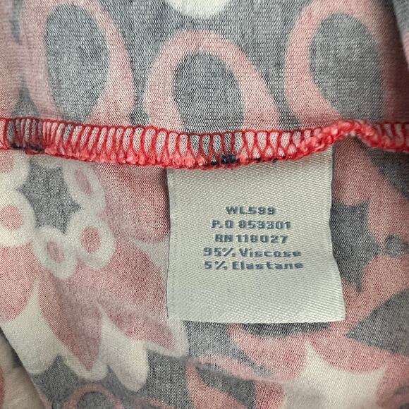 Boden Shift Dress Women's Size 10 Navy Coral Ivory Retro Jersey Popover - Picture 4 of 5